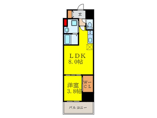 コンフォリア江坂の物件間取画像